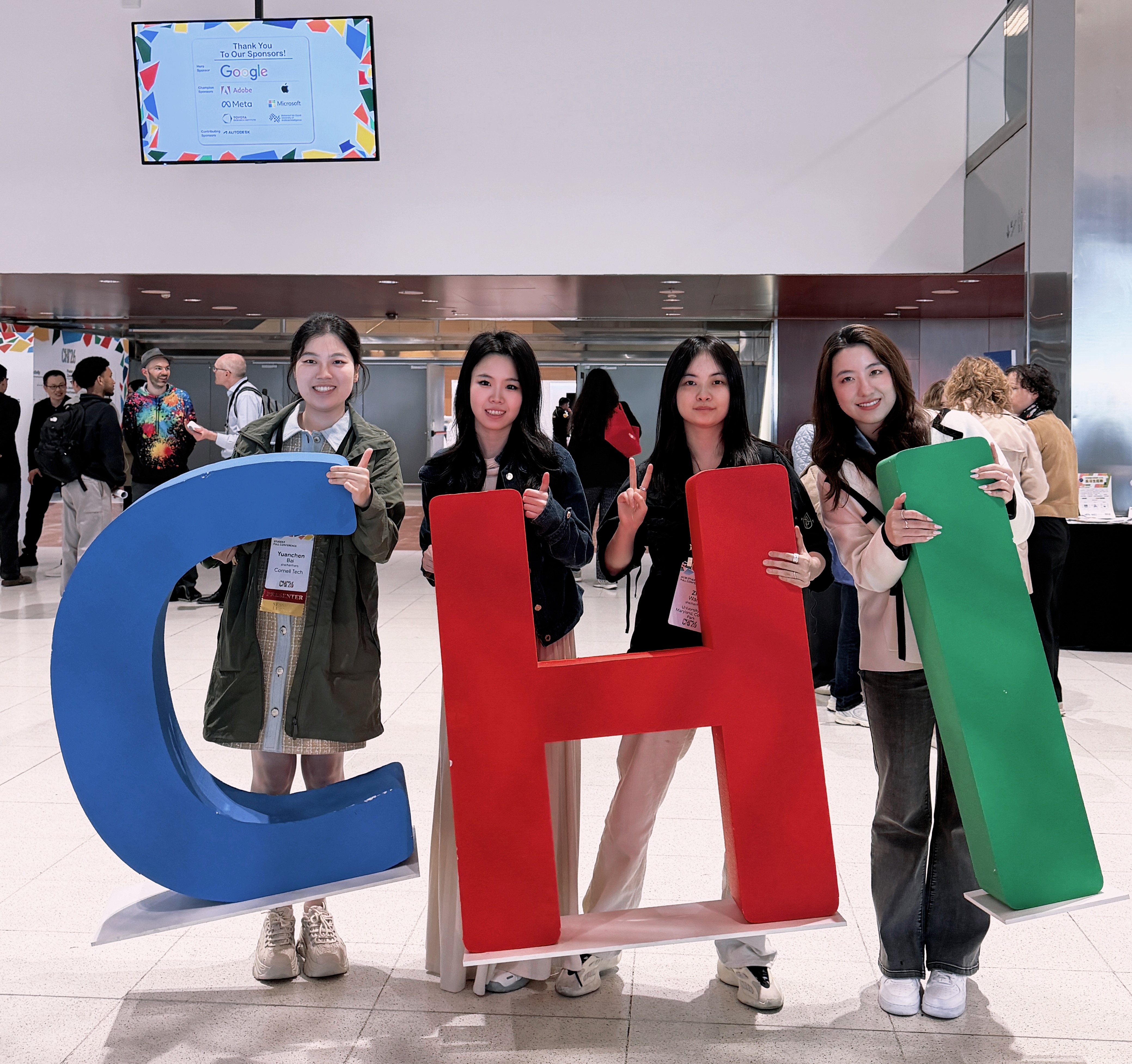 At CHI 2026 with fellow researchers